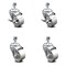 Service Caster 3 Inch Semi Steel Wheel Swivel 12mm Threaded Stem Caster Brake SCC, 2PK SCC-TS20S314-SSS-M1215-2-TLB-2 - alternate 1